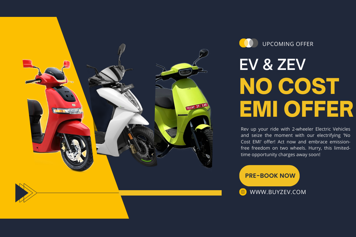 No Cost EMI Limited Offer for Electric Vehicles Ev and zev